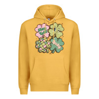 Mustard st patricks day clover Premium Hoodie - MaliasSmallBusiness