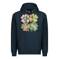 Navy st patricks day clover Premium Hoodie - MaliasSmallBusiness