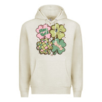 Oatmeal Heather st patricks day clover Premium Hoodie - MaliasSmallBusiness