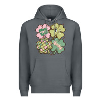 Rock st patricks day clover Premium Hoodie - MaliasSmallBusiness