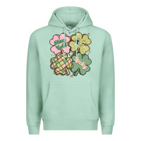 Seafoam st patricks day clover Premium Hoodie - MaliasSmallBusiness