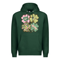 Sports Green st patricks day clover Premium Hoodie - MaliasSmallBusiness