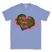 Colony Blue valentine's day stuck on you heart sunflowers Classic Tee - RanaPortraitStore