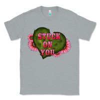 Heather Grey valentine's day stuck on you heart sunflowers Classic Tee - RanaPortraitStore