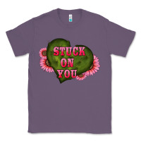 Lavender valentine's day stuck on you heart sunflowers Classic Tee - RanaPortraitStore