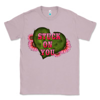 Lilac valentine's day stuck on you heart sunflowers Classic Tee - RanaPortraitStore