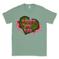 Sage valentine's day stuck on you heart sunflowers Classic Tee - RanaPortraitStore