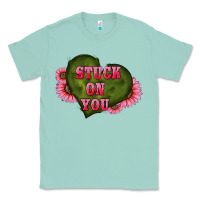Seafoam valentine's day stuck on you heart sunflowers Classic Tee - RanaPortraitStore