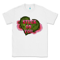 White valentine's day stuck on you heart sunflowers Classic Tee - RanaPortraitStore