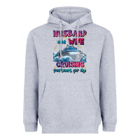 Heather Grey husband and wife cruising partners for life Heavyweight Hoodie - JahusDesignShop