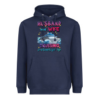 Navy husband and wife cruising partners for life Heavyweight Hoodie - JahusDesignShop