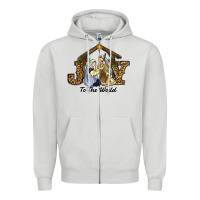 Dove Grey christmas oh holly night Zipper Hoodie - RanaPortraitStore