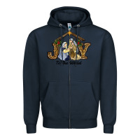 Navy christmas oh holly night Zipper Hoodie - RanaPortraitStore