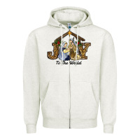 Oatmeal Heather christmas oh holly night Zipper Hoodie - RanaPortraitStore