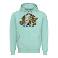 Seafoam christmas oh holly night Zipper Hoodie - RanaPortraitStore