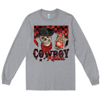 Heather Grey cowboy killer Long Sleeve Tee - Zillion Design Studio