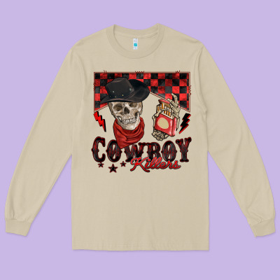 Cowboy Killer Long Sleeve Tee Designed By Zillion Design Studio