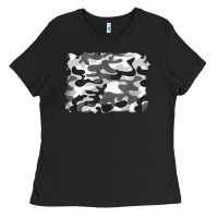 Black And White Camouflage Ladies Tee | Teevron