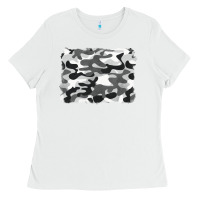 White black and white camouflage Ladies Tee - BarkalooDesign