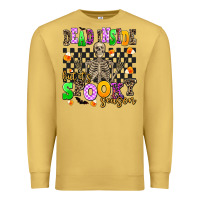 Antique Gold dead inside but its spooky season Premium Sweatshirt - AdoDesignShop