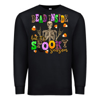 Black dead inside but its spooky season Premium Sweatshirt - AdoDesignShop