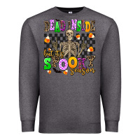 Charcoal Heather dead inside but its spooky season Premium Sweatshirt - AdoDesignShop