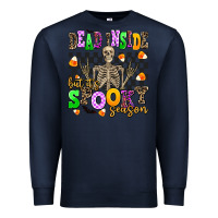 Navy dead inside but its spooky season Premium Sweatshirt - AdoDesignShop