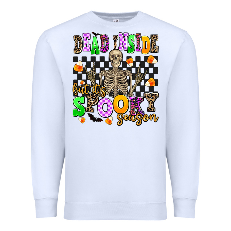 Dead Inside But Its Spooky Season Premium Sweatshirt by AdoDesignShop | Teevron