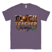 Lavender black teacher magic melanin Classic Tee - texasbilliewilder