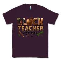 Plum black teacher magic melanin Classic Tee - texasbilliewilder