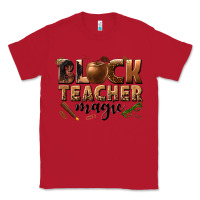 Red black teacher magic melanin Classic Tee - texasbilliewilder