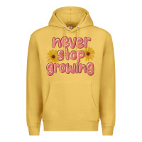 Antique Gold never stop growing Premium Hoodie - MaliasSmallBusiness