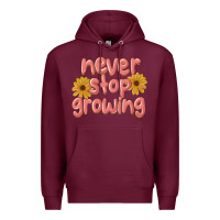 Burgundy never stop growing Premium Hoodie - MaliasSmallBusiness