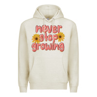 Oatmeal Heather never stop growing Premium Hoodie - MaliasSmallBusiness