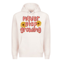 Pale Pink never stop growing Premium Hoodie - MaliasSmallBusiness