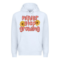 White never stop growing Premium Hoodie - MaliasSmallBusiness