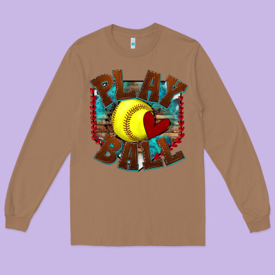 Long Sleeve Tee play ball softball