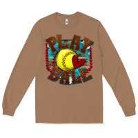 Toasted Coconut play ball softball Long Sleeve Tee - texasbilliewilder