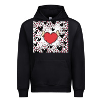 Black valentine's day hearts Urban Hoodie - MaliasSmallBusiness