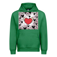 Emerald valentine's day hearts Urban Hoodie - MaliasSmallBusiness