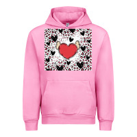 Fuchsia Pink valentine's day hearts Urban Hoodie - MaliasSmallBusiness
