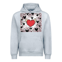 Heather Grey valentine's day hearts Urban Hoodie - MaliasSmallBusiness