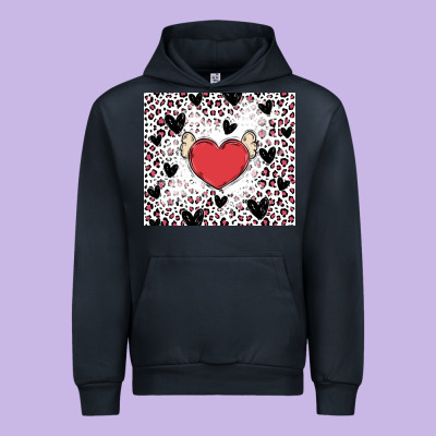 Valentine's Day Hearts Urban Hoodie Designed By Maliassmallbusiness