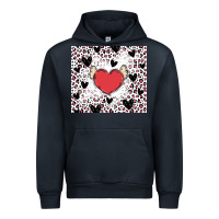 Navy valentine's day hearts Urban Hoodie - MaliasSmallBusiness