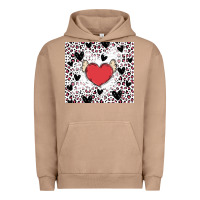 Pigment Burro valentine's day hearts Urban Hoodie - MaliasSmallBusiness