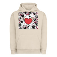 Pigment French Oak valentine's day hearts Urban Hoodie - MaliasSmallBusiness