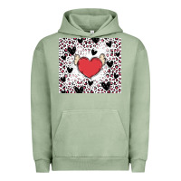 Pigment Oil Green valentine's day hearts Urban Hoodie - MaliasSmallBusiness