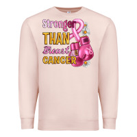 Pale Pink Stronger than breast cancer Premium Sweatshirt - Artiststas