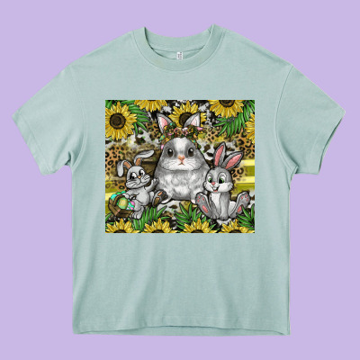 Easter Heavy Core Tee Designed By Cowhidedigitalart
