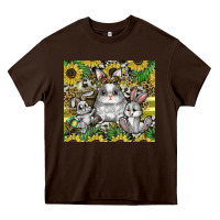 Chocolate Brown easter Heavy Core Tee - CowhideDigitalArt